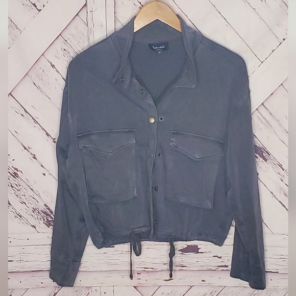 Splendid Jackets & Blazers - Splendid Gray Zip Up Jacket